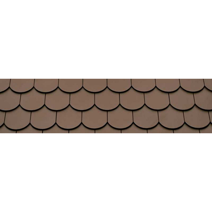 Керамическая черепица Braas Опал Ангоб темно-коричневый